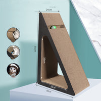 HKM-0153533 Large Minimalist Black Triangle Cat Scratching Board with Free Catnip