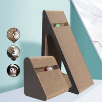 HKM-0153533 Large Minimalist Black Triangle Cat Scratching Board with Free Catnip
