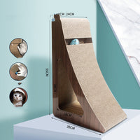 HKM-0153533 Large Minimalist Black Triangle Cat Scratching Board with Free Catnip