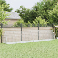HKM-0154941 Spacious Silver Galvanized Steel Rabbit Hutch with Secure Locking Door