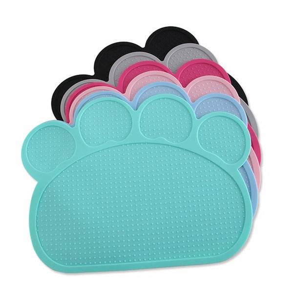 HKM-0155197 Silicone Pet Feeding Mat - Food Grade, Easy to Clean, High Temperature Resistant, Available in Multiple Colors