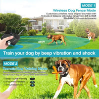 HKM-0156605 Wireless Electric Dog Fence System with Rechargeable Collar for Training and Containment