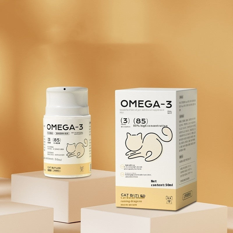 HKM-0157117 Natural Fish Oil Supplement with Omega-3 for Pets - Includes Krill Oil & Astaxanthin - Available in Multiple Bottles