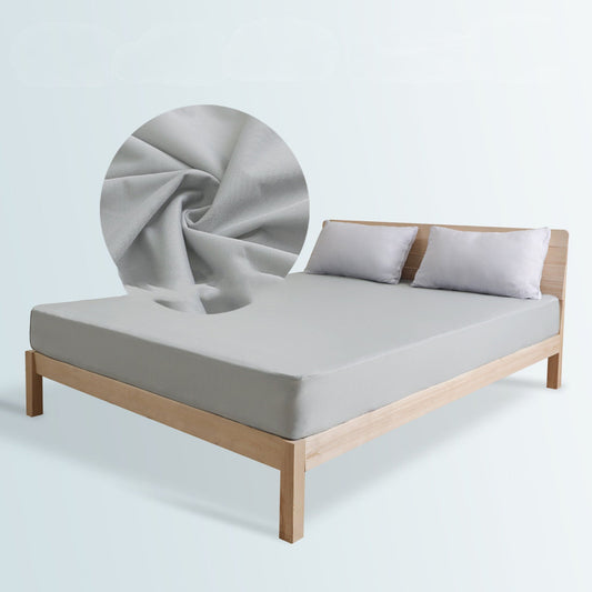 HKM-015763 Solid Color Waterproof Machine Washable Bed Sheet - Knitted Nursing Pad, Available in Multiple Sizes