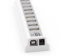HKM-015827 10-Port USB 2.0 Hub with AC Power Adapter for PC, Laptop & Notebooks