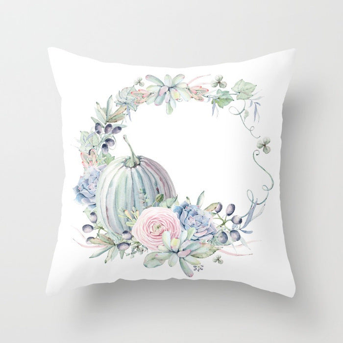 HKM-015891 Halloween Pumpkin Cushion Cover - American Country Style, Polyester Material with PP Cotton Filling