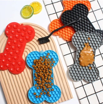 HKM-0159293 Silicone Dog Licking Pad - Slow Feed Mat in Multiple Colors