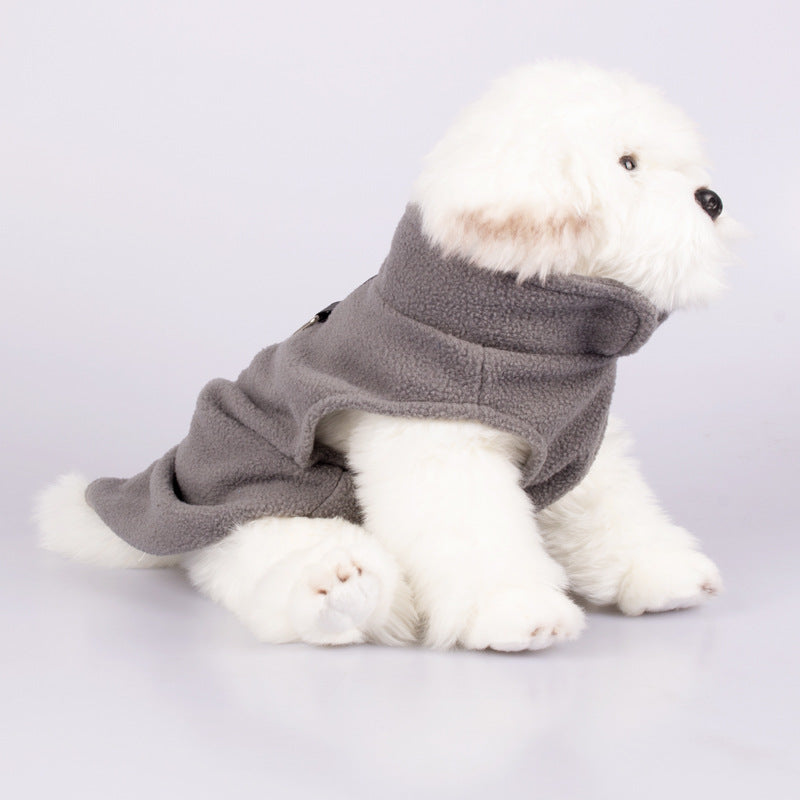 HKM-0159677 Stylish Solid Color Rocking Velvet Dog Collar Clothes for Pets