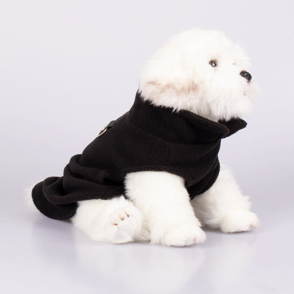 HKM-0159677 Stylish Solid Color Rocking Velvet Dog Collar Clothes for Pets