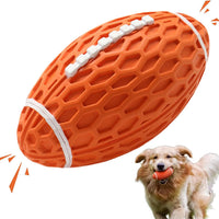HKM-0160573 Durable Squeaky Rugby Dog Toy for Aggressive Chewers, Ideal for Large Dogs