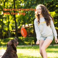 HKM-0160573 Durable Squeaky Rugby Dog Toy for Aggressive Chewers, Ideal for Large Dogs
