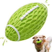 HKM-0160573 Durable Squeaky Rugby Dog Toy for Aggressive Chewers, Ideal for Large Dogs