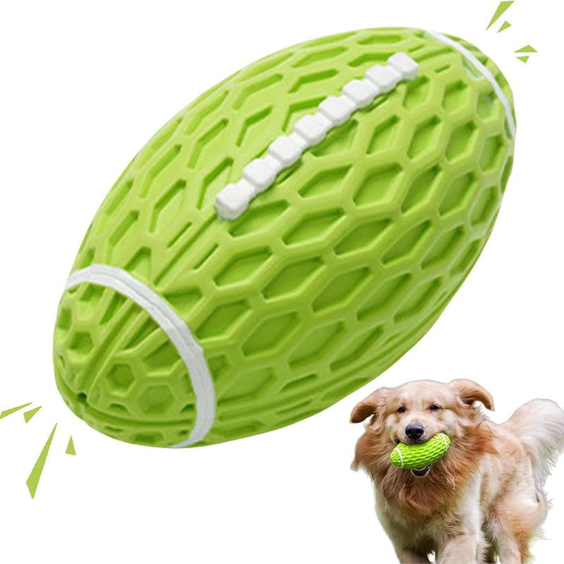 HKM-0160573 Durable Squeaky Rugby Dog Toy for Aggressive Chewers, Ideal for Large Dogs