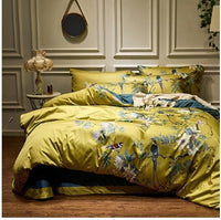 HKM-016083 Cotton Long-Staple Satin Bed Sheet Set for 1.2m to 2.0m Beds - 4 Pieces with Extra Pillowcases