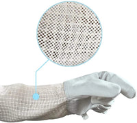 HKM-0160957 Three-Layer Breathable Mesh Anti-Bee Gloves Made with Cowhide and Sheepskin