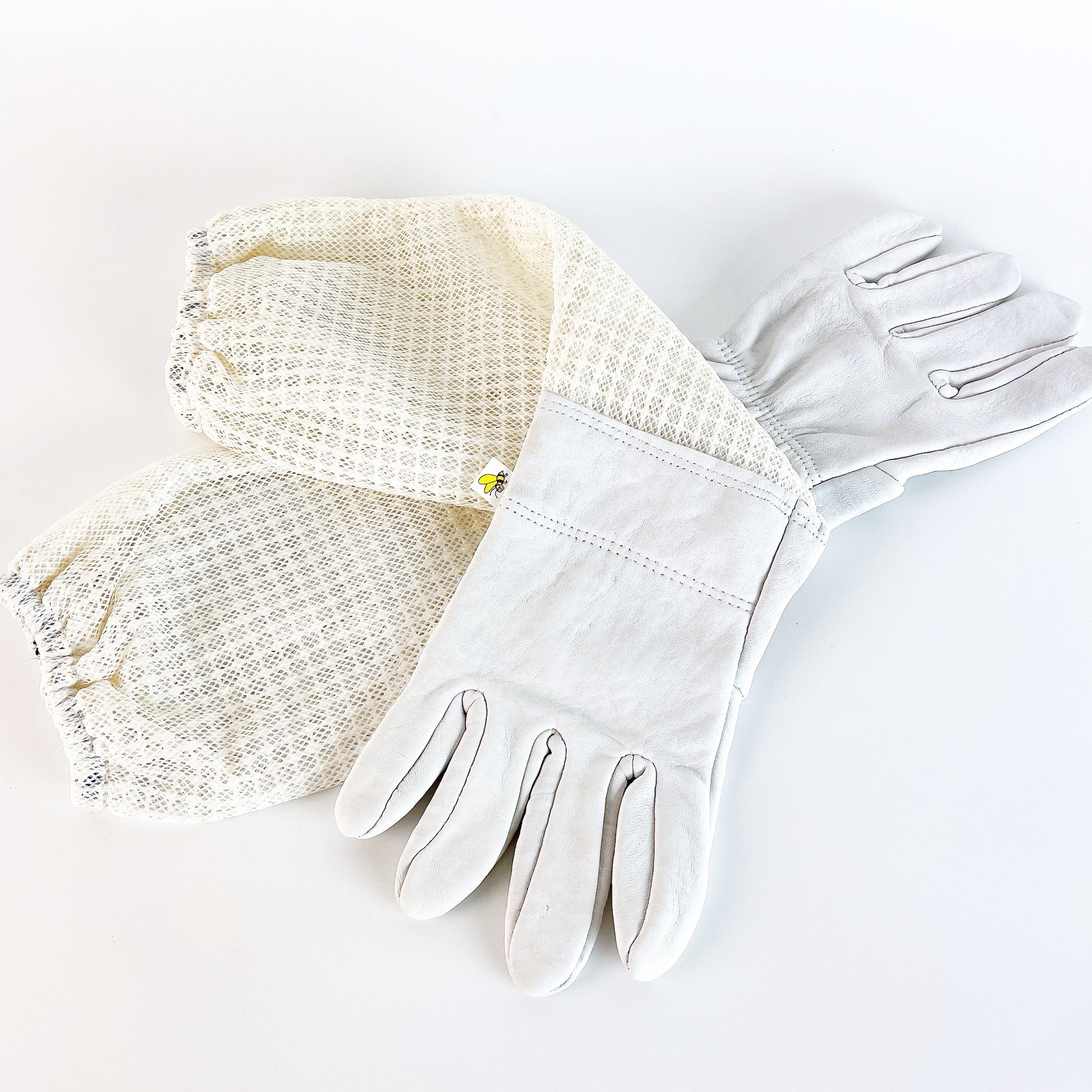 HKM-0160957 Three-Layer Breathable Mesh Anti-Bee Gloves Made with Cowhide and Sheepskin