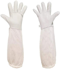 HKM-0160957 Three-Layer Breathable Mesh Anti-Bee Gloves Made with Cowhide and Sheepskin