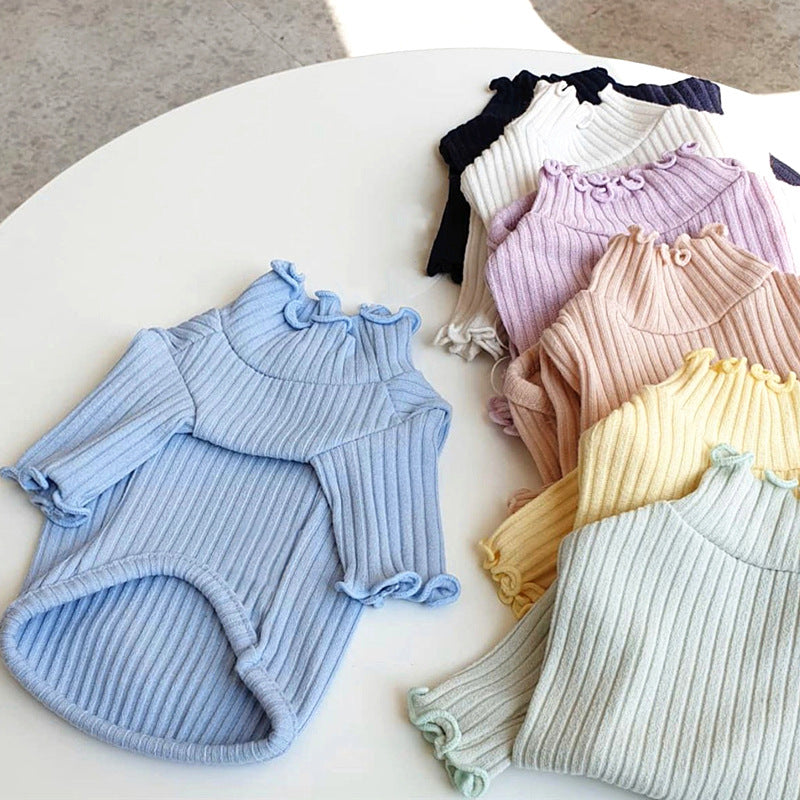 HKM-0161469 Lightweight Pet Bottoming Shirt for Small Dogs - Fashionable Casual Wear
