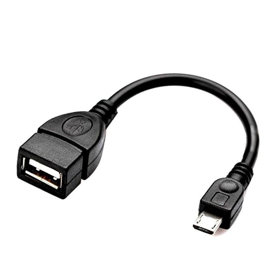 HKM-016147 Micro USB OTG Adapter for V8 Interface - 13.5cm Length, Black Color