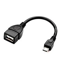 HKM-016147 Micro USB OTG Adapter for V8 Interface - 13.5cm Length, Black Color