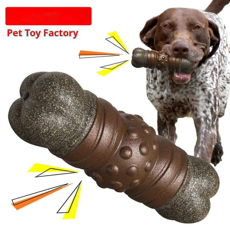 HKM-0161725 Dog Toothbrush Molar Rod Toy – Wooden Color, Plastic Material, Perfect for Dental Care
