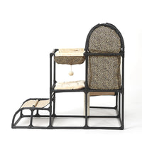 HKM-0162365 Multi-Purpose Cat Climbing Frame with Sisal Rope and Nest, 107x80x120 cm, Durable PVC and ABS Materials