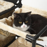 HKM-0162365 Multi-Purpose Cat Climbing Frame with Sisal Rope and Nest, 107x80x120 cm, Durable PVC and ABS Materials