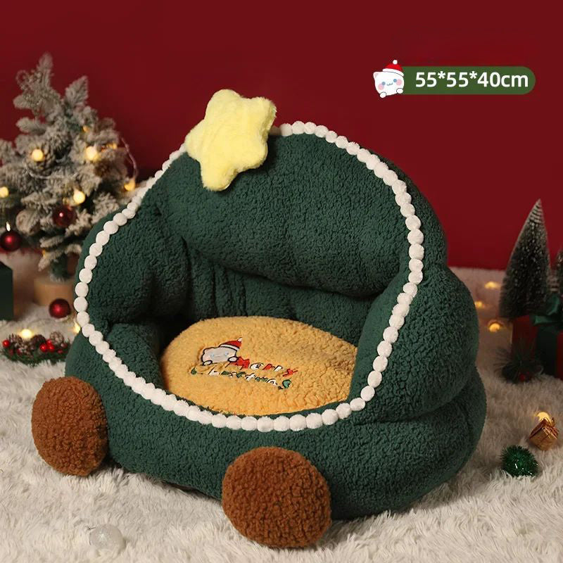 HKM-0163133 Cozy Closed Cat Nest for All Seasons, Removable and Washable Winter Warmth