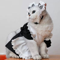 HKM-0163261 Cute Cat Princess Dress Set with Headwear and Skirt for Pets, Size M (8-15 lbs)