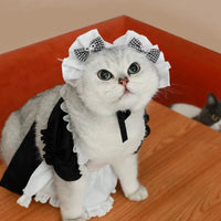 HKM-0163261 Cute Cat Princess Dress Set with Headwear and Skirt for Pets, Size M (8-15 lbs)
