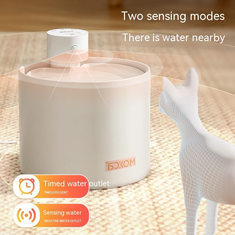 HKM-0164925 Automatic Flow Induction Ceramic Pet Water Dispenser with Filter Elements - 2L Capacity