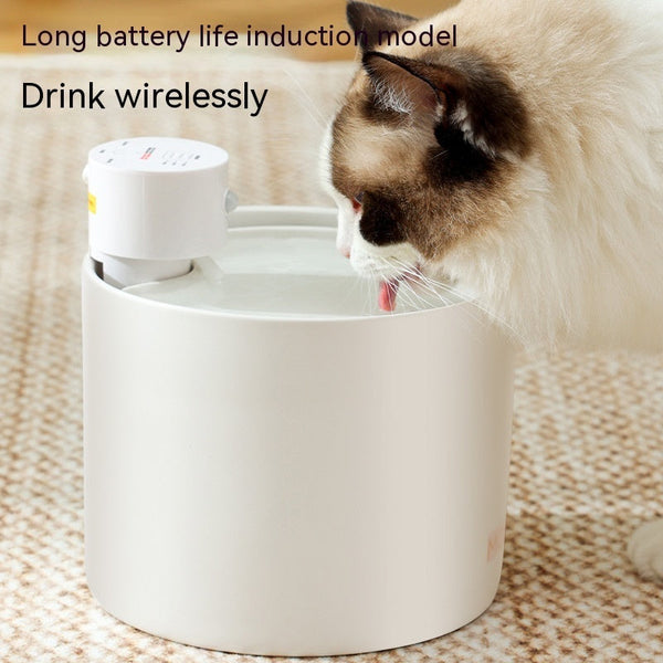 HKM-0164925 Automatic Flow Induction Ceramic Pet Water Dispenser with Filter Elements - 2L Capacity