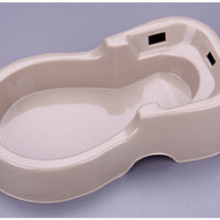 HKM-0165053 Large Capacity Automatic Pet Water Bowl - Durable Plastic Design in Khaki Grey and Brown