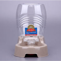 HKM-0165053 Large Capacity Automatic Pet Water Bowl - Durable Plastic Design in Khaki Grey and Brown