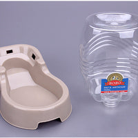 HKM-0165053 Large Capacity Automatic Pet Water Bowl - Durable Plastic Design in Khaki Grey and Brown