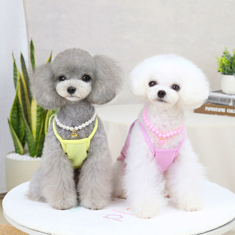 HKM-0165437 Embroidered Cotton Dog Slip Top in Purple, Yellow, and Orange - Available in Sizes S to XXL