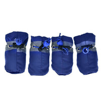 HKM-0165693 Customizable Reflective Dog Shoes for Fall/Winter - Waterproof Foot Covers with Adjustable Velcro Straps