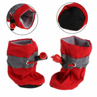 HKM-0165693 Customizable Reflective Dog Shoes for Fall/Winter - Waterproof Foot Covers with Adjustable Velcro Straps