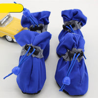 HKM-0165693 Customizable Reflective Dog Shoes for Fall/Winter - Waterproof Foot Covers with Adjustable Velcro Straps