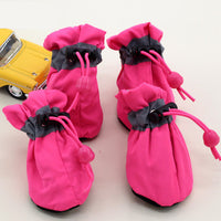 HKM-0165693 Customizable Reflective Dog Shoes for Fall/Winter - Waterproof Foot Covers with Adjustable Velcro Straps