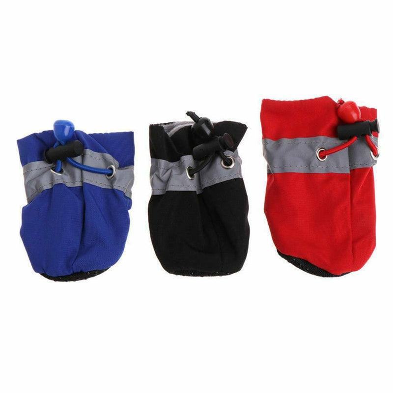 HKM-0165693 Customizable Reflective Dog Shoes for Fall/Winter - Waterproof Foot Covers with Adjustable Velcro Straps