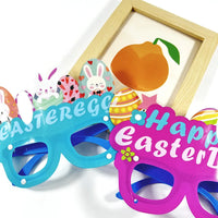 HKM-016595 Easter Cartoon Rabbit Egg PVC Glasses for Children's Party Decoration and Photo Props