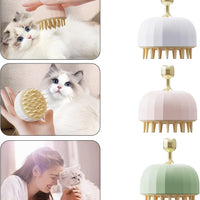 HKM-0166333 Pet Shampoo Brush and Massage Tool for Dogs and Cats – Dual-Sided Grooming and Bathing Brush with Hair Removal Function