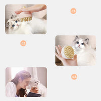 HKM-0166333 Pet Shampoo Brush and Massage Tool for Dogs and Cats – Dual-Sided Grooming and Bathing Brush with Hair Removal Function
