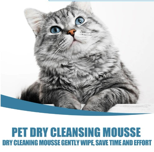 HKM-0166717 Pet Dry Cleaning Foam Wash for Cats and Dogs - Chamomile & Coconut Oil, 60ml