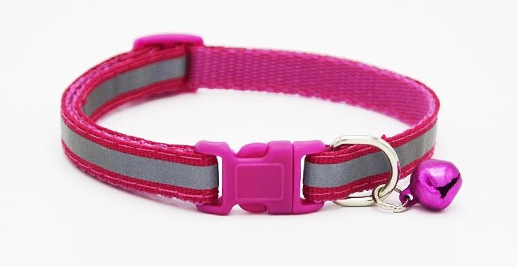 HKM-0166845 Reflective Bell Collar for Dogs and Cats - Adjustable Cloth Design, 19-32cm, 1.0cm Width