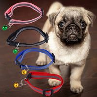 HKM-0166845 Reflective Bell Collar for Dogs and Cats - Adjustable Cloth Design, 19-32cm, 1.0cm Width