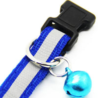 HKM-0166845 Reflective Bell Collar for Dogs and Cats - Adjustable Cloth Design, 19-32cm, 1.0cm Width