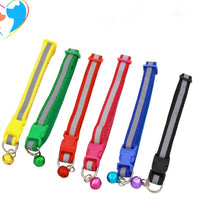 HKM-0166845 Reflective Bell Collar for Dogs and Cats - Adjustable Cloth Design, 19-32cm, 1.0cm Width