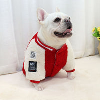 HKM-0167229 Quilted Padded Pet Dog Coat with Lamb Fur, Available in Green and Red, Sizes M to 2XL